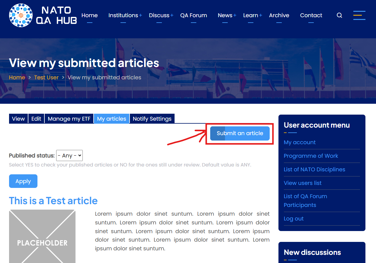 How to add an article to QA Hub 3