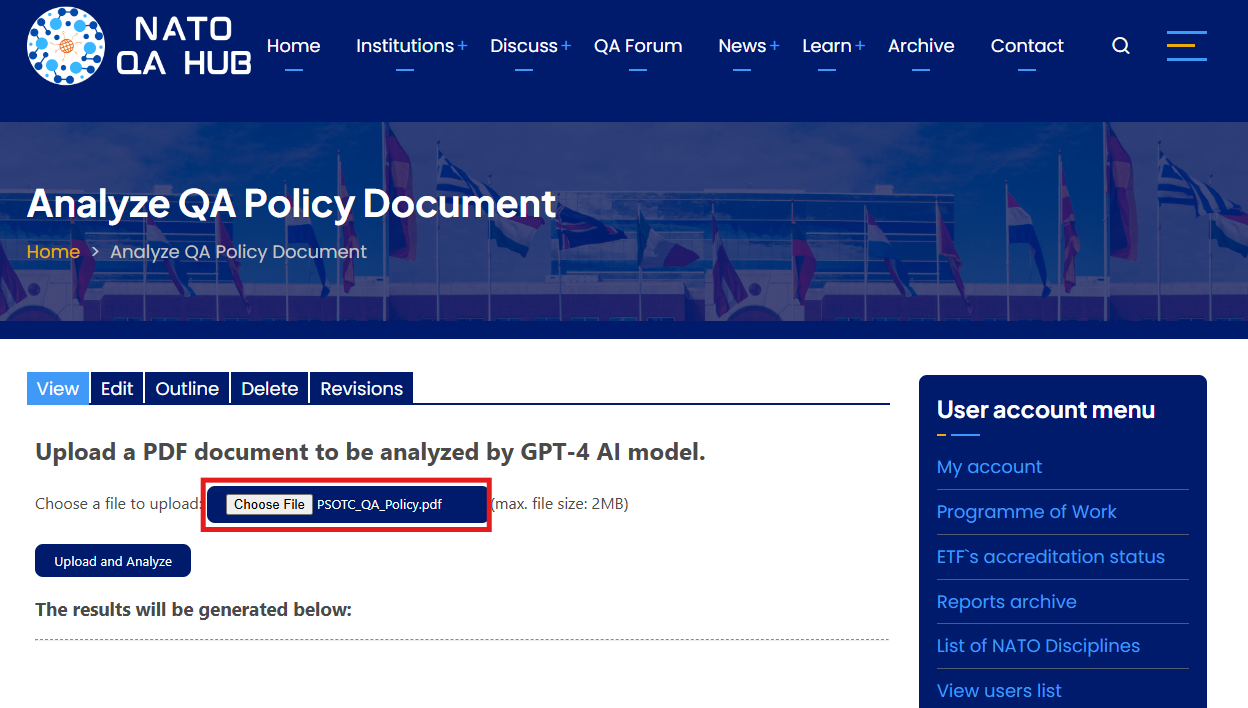 Analyze QAP Document - Step 1